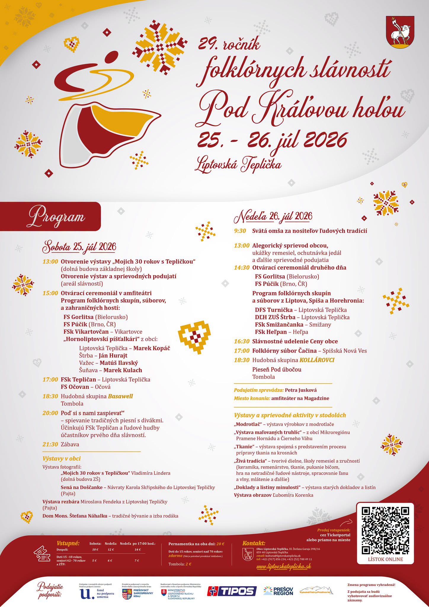 Folklórne slávnosti pod Kráľovou hoľou Liptovská Teplička